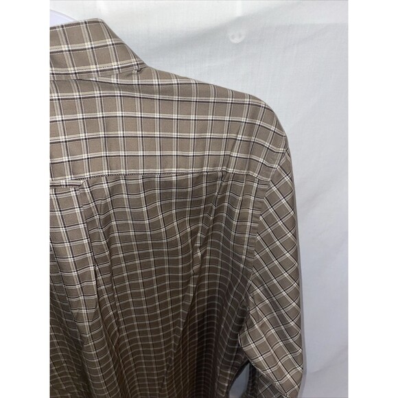 Croft & Barrow Dress Shirt Men’s Size Medium Tan Striped Button Up Long Sleeve - Picture 10 of 12